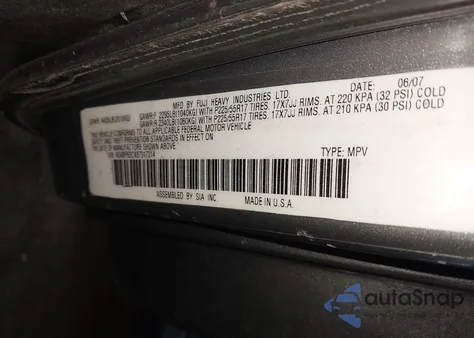 2008 Subaru Outback 2.5I Limited/2.5I Limited L.l. Bean Edition from USA, damaged, VIN 4S4BP62CX87317314